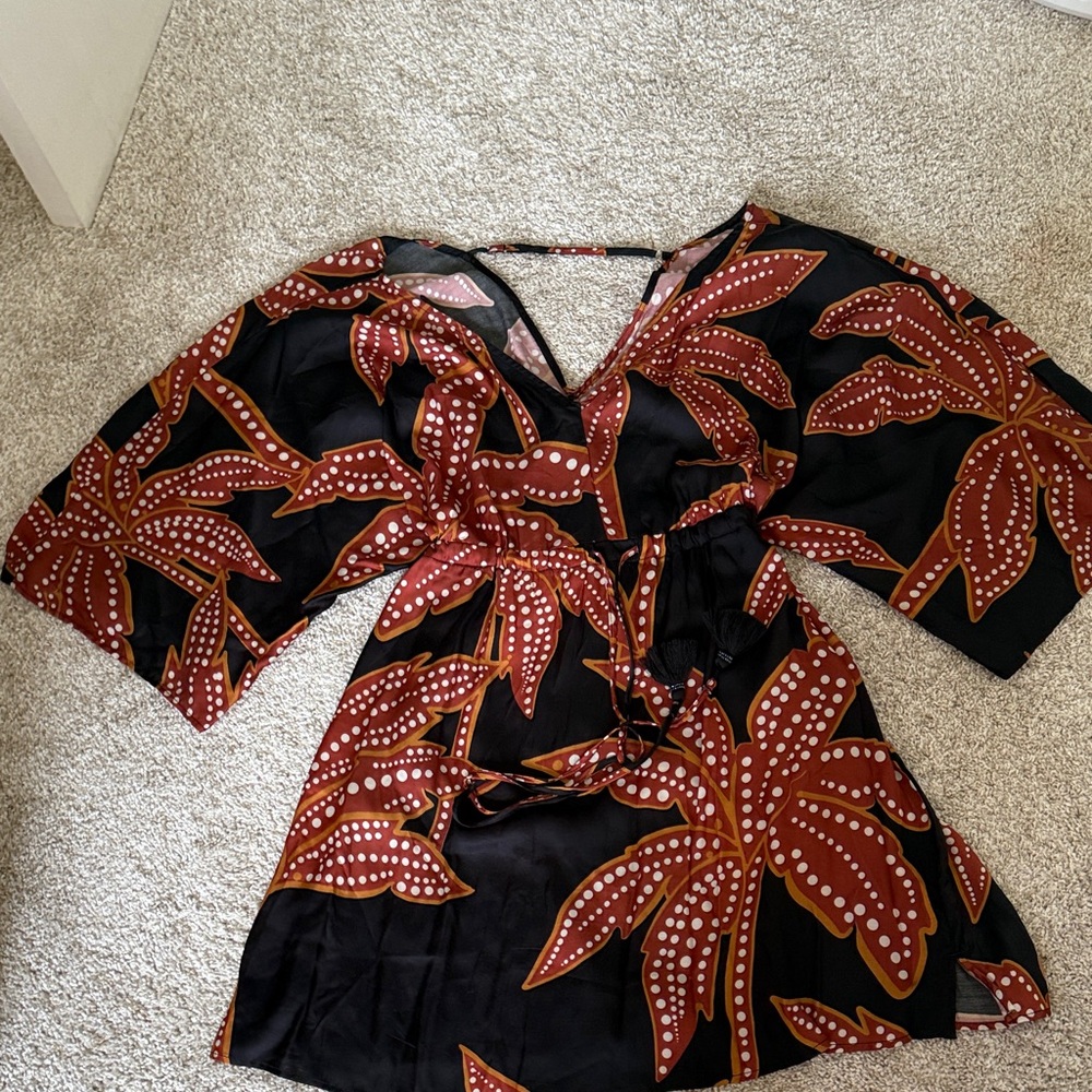 Maaji Black and Brown Floral Blouse